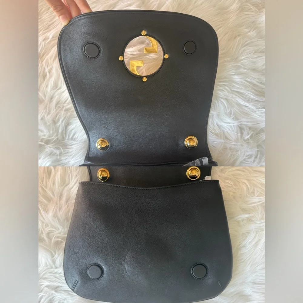 Gucci Blondie Black Leather Top Handle Bags - Picture 5 of 16